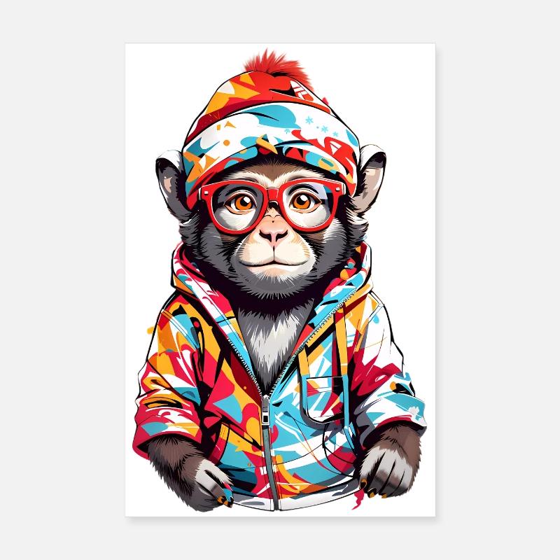Singe cool Poster 20 x 30 cm
