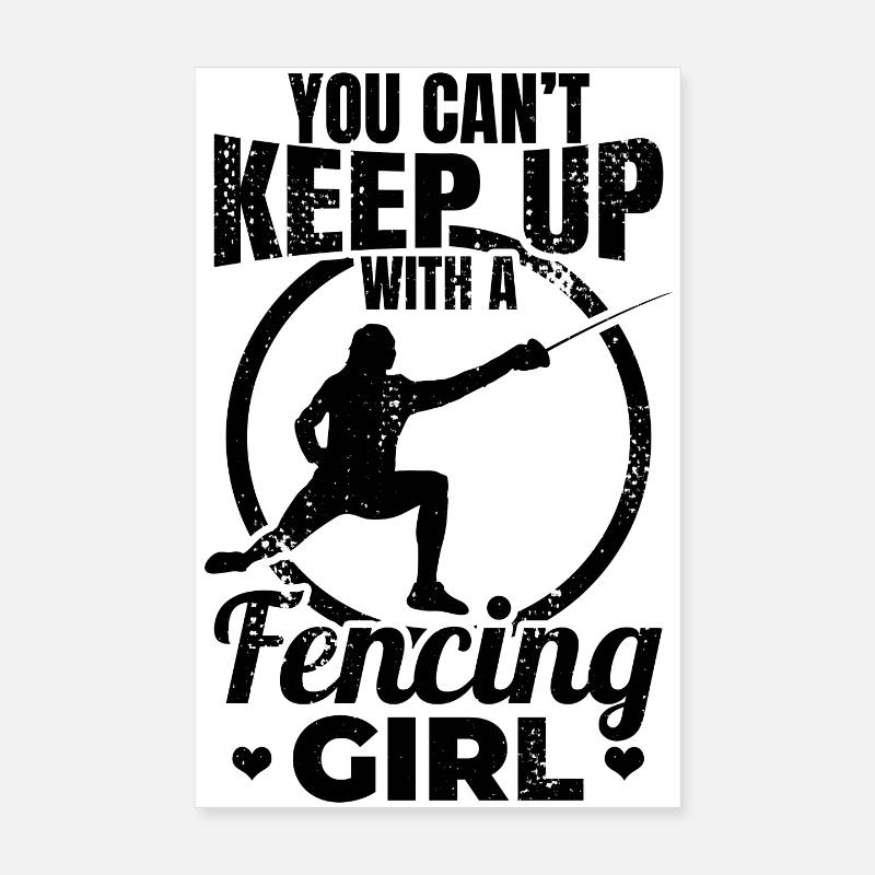 Fencer Poster 8" x 12" (20x30 cm)