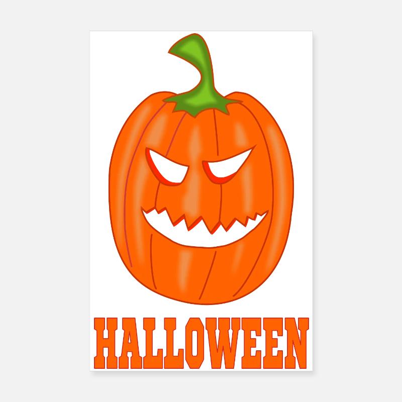 Pumpkin Halloween with lettering Poster 8" x 12" (20x30 cm)