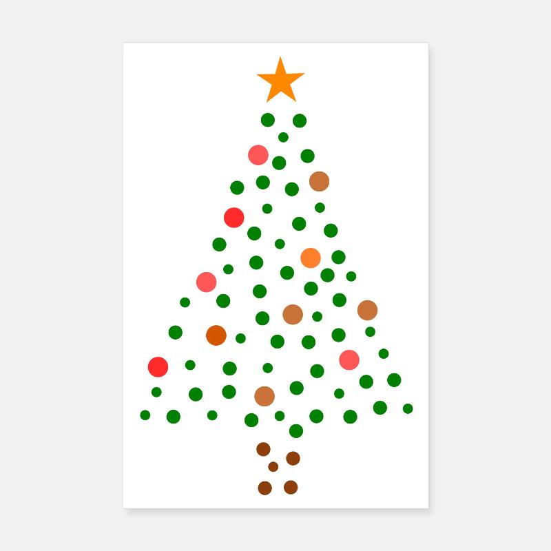Sapin de Noël - Pointillé Poster 20 x 30 cm