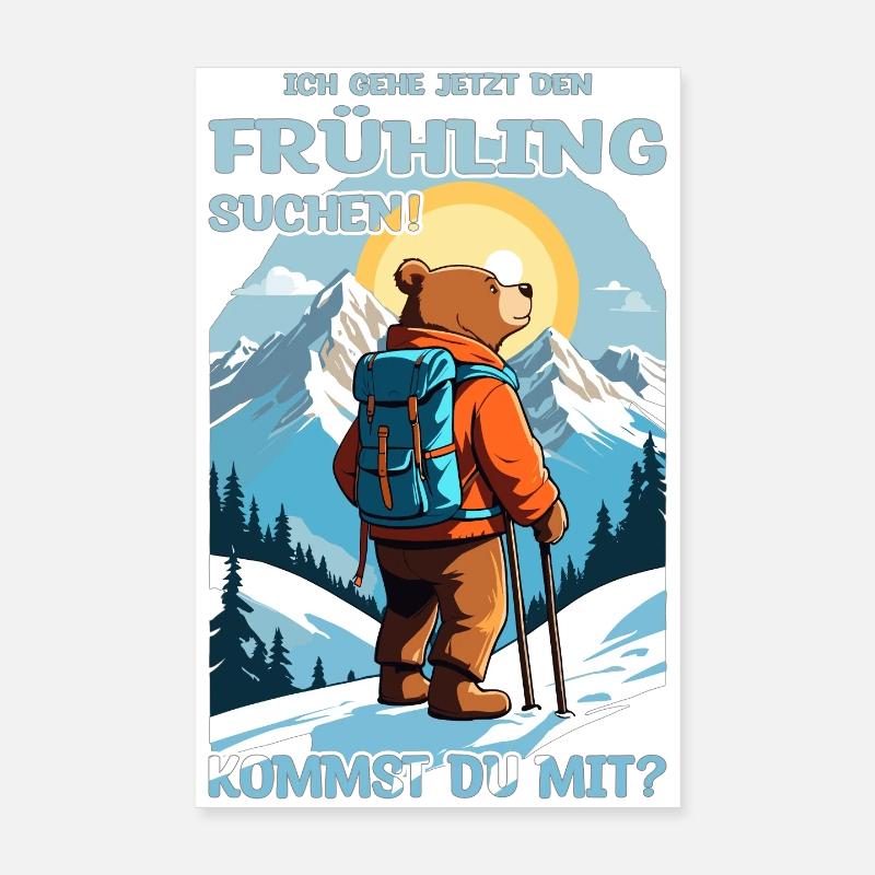 Bär sucht den Frühling Poster 20x30 cm