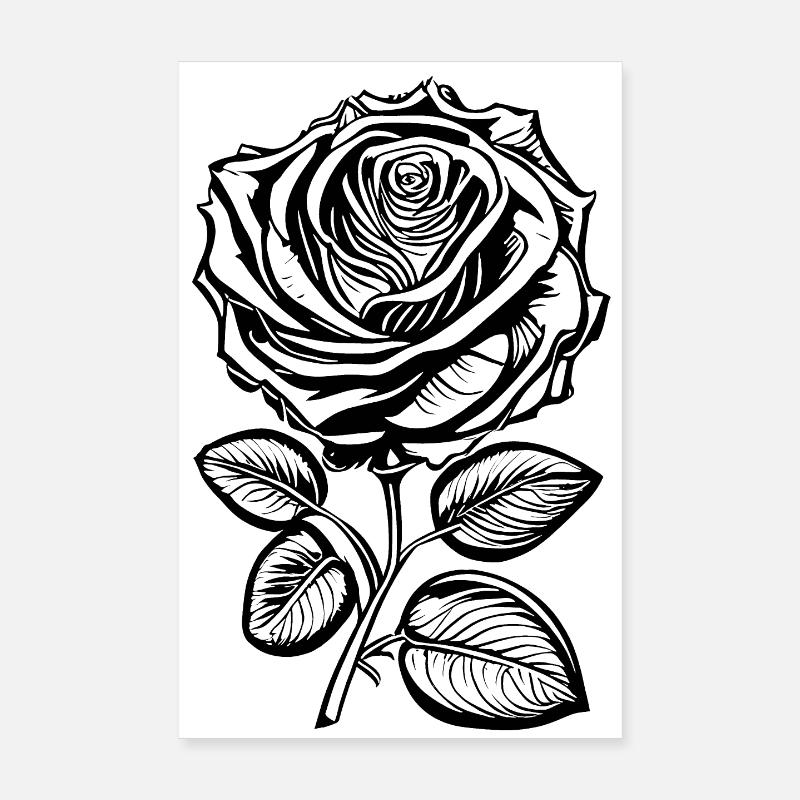 Romantische Rose Poster 20x30 cm