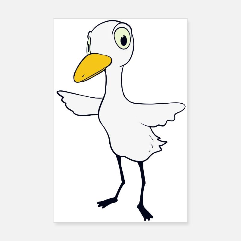 Skeptischer Vogel Poster 20x30 cm