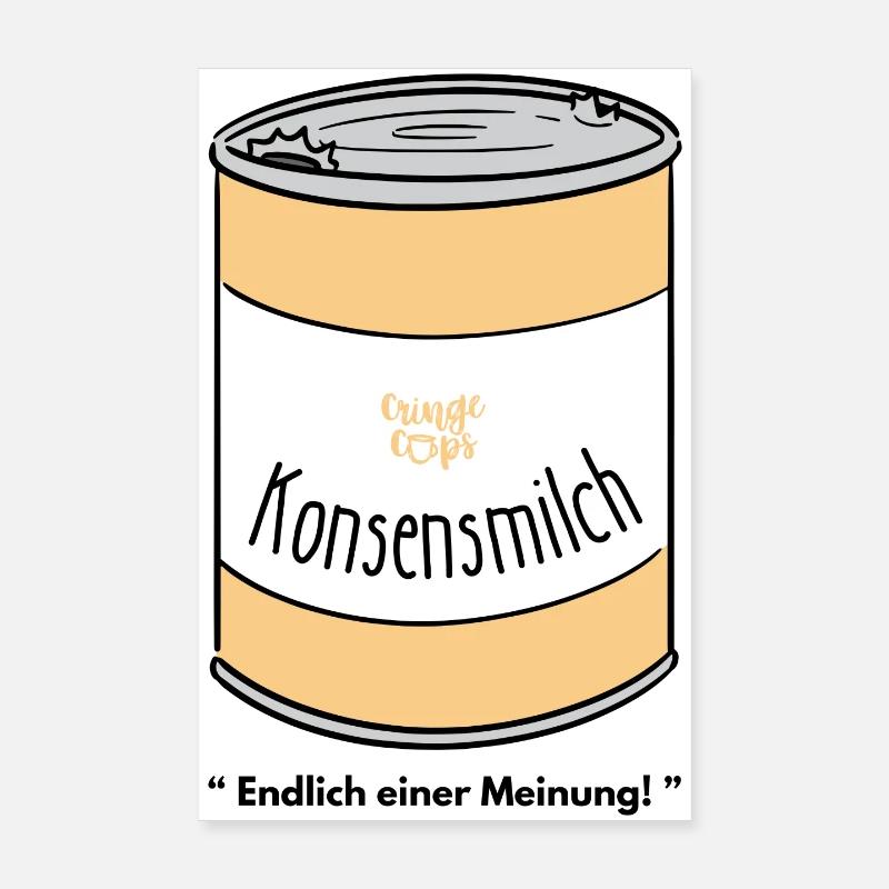 Konsensmilch - Poster 20x30 cm - Weiß
