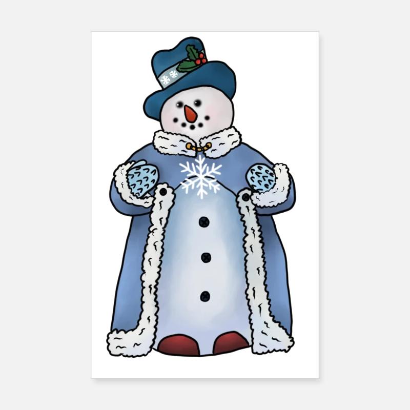feiner Schneemann Poster 20x30 cm