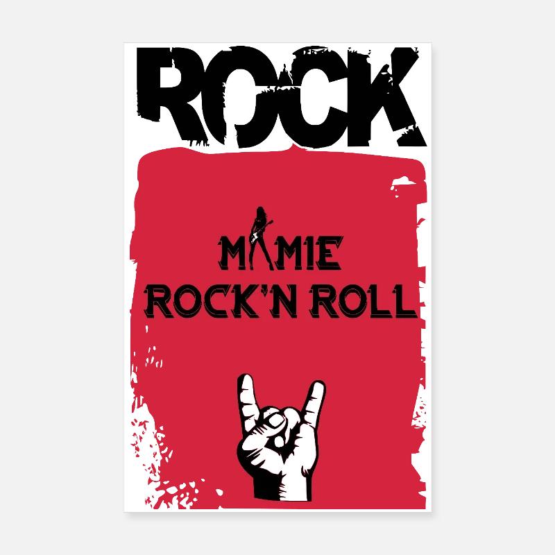 Mamie rock'n roll Poster 20 x 30 cm