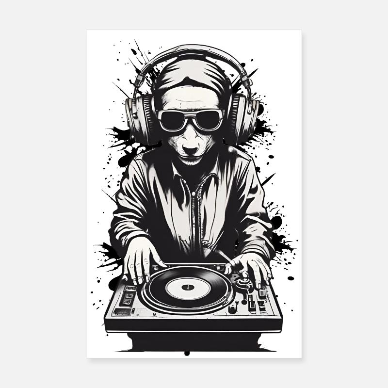 DJ Masqué Moderne Poster 20 x 30 cm