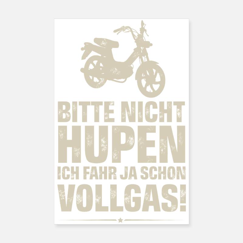 Moped moped driver Poster 8" x 12" (20x30 cm)