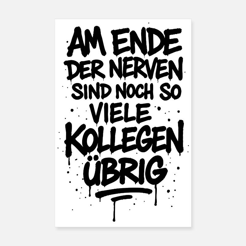 Funny Saying for Work & Job Colleagues Gift Poster 8" x 12" (20x30 cm)