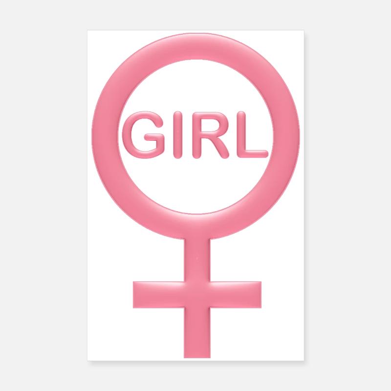 fille Poster 20 x 30 cm