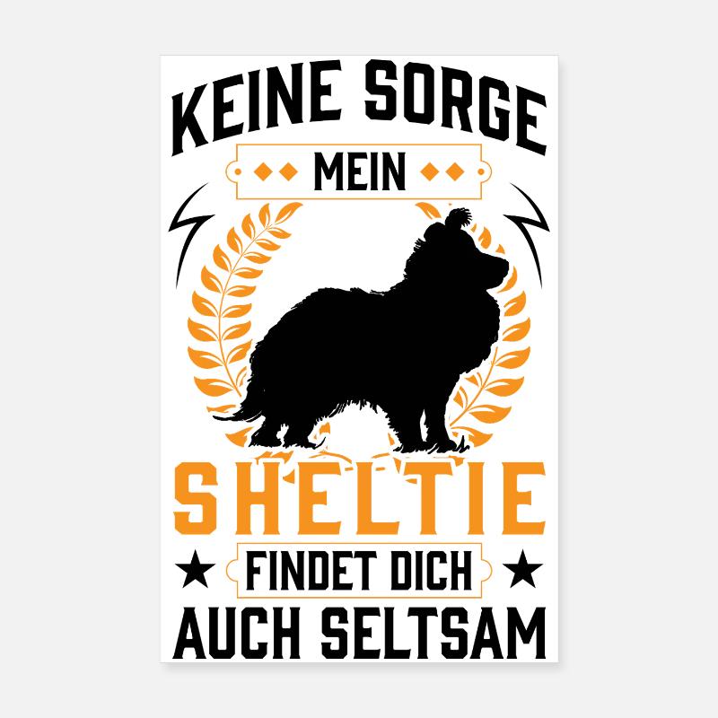 Sheltie seltsam Shetland Sheepdog Poster 20x30 cm