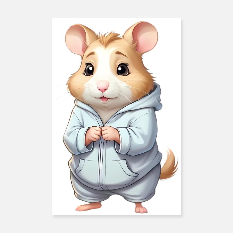 Cuddly Hero Hamster Pull à capuche Poster 20 x 30 cm