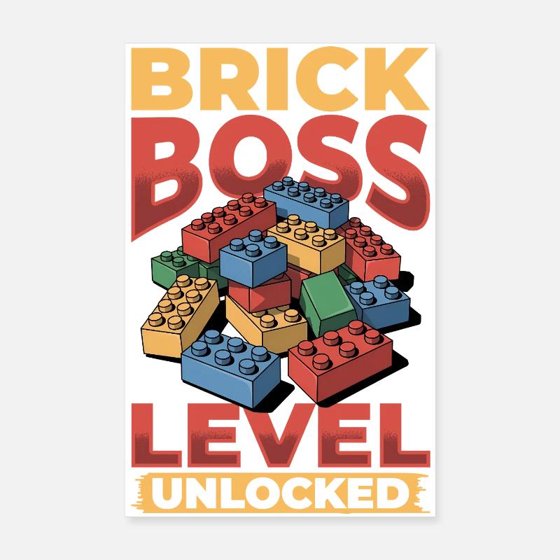 Building Blocks Kids Brick Builder Poster 8" x 12" (20x30 cm)