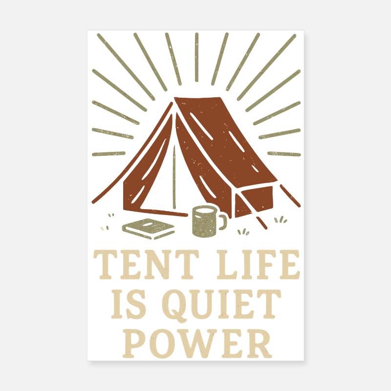 Solo Camping Introvertierter Camper Ruhiges Poster 20x30 cm