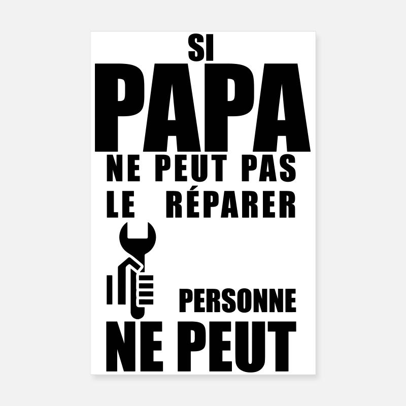 Papa répare  Poster 20 x 30 cm