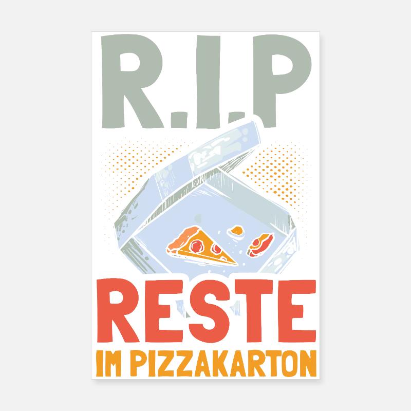 Repose en paix - Les restes dans la boîte à pizza Poster 20 x 30 cm