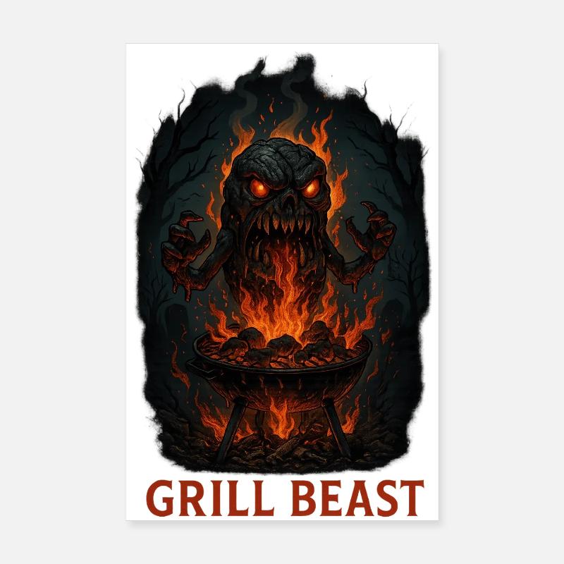 Grill Beast Poster 20x30 cm