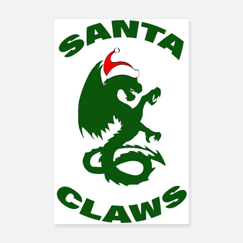 SANTA CLAWS Poster 8" x 12" (20x30 cm)