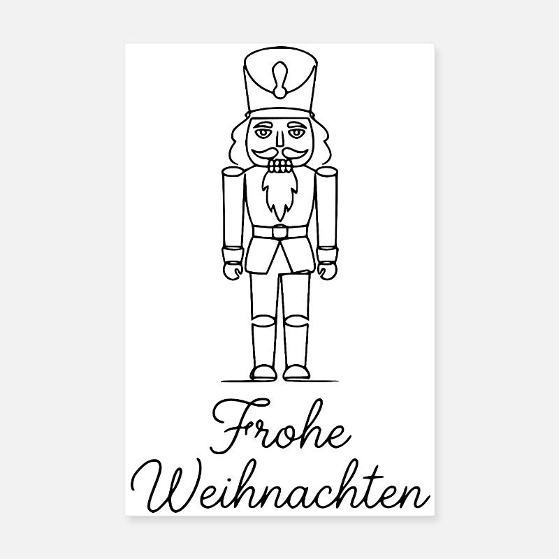 Casse-Noisette traditionnel – Classique du design de Noël Poster 20 x 30 cm