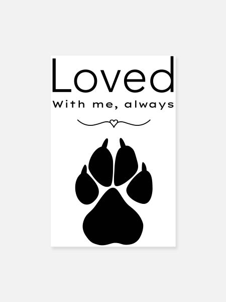 Dog – loved - Poster 8" x 12" (20x30 cm) - white - Front