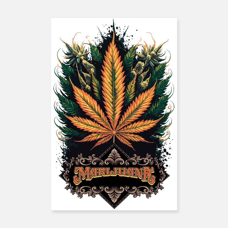 Marijuana Poster 20x30 cm