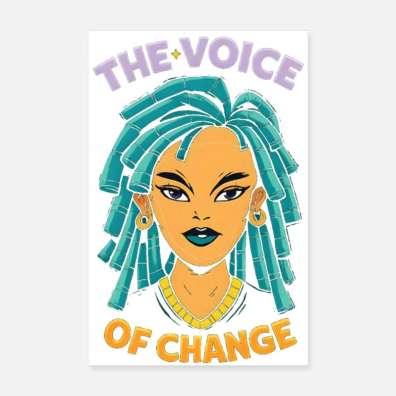 La Voix du Changement – Design d’Autonomisation Poster 20 x 30 cm
