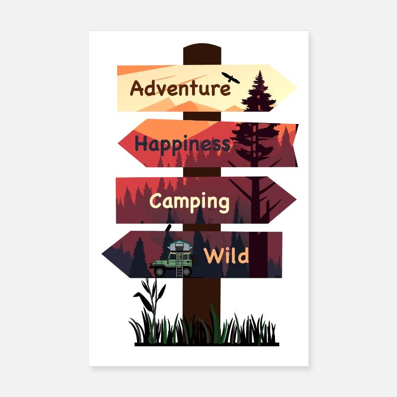 Path to Happiness Poster 8" x 12" (20x30 cm)