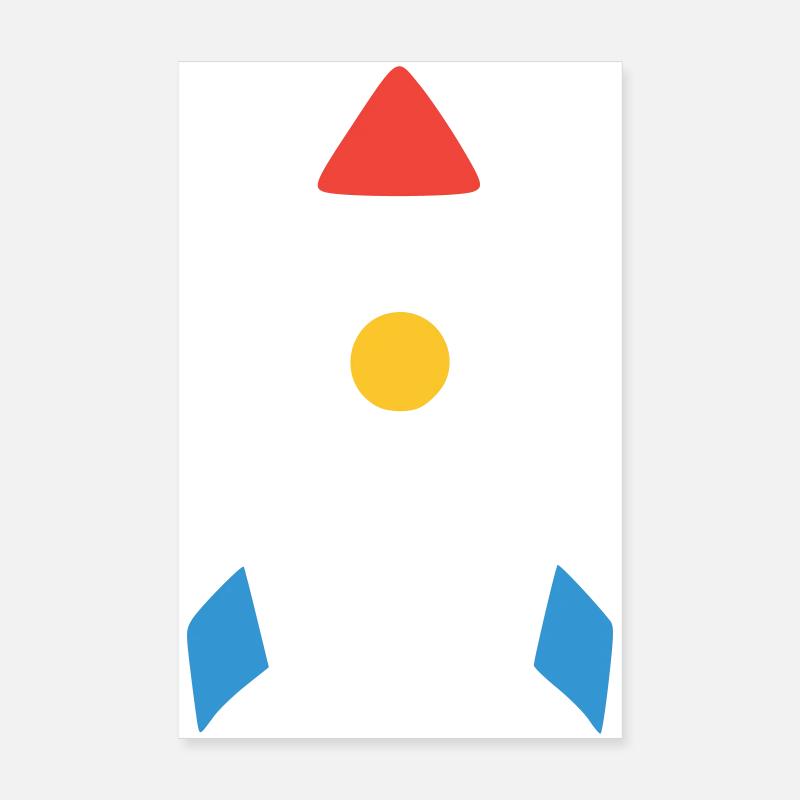 Abstraktes Rakete Raumschiff Poster 20x30 cm