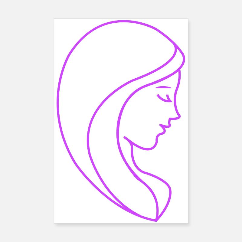 Frau Portrait Poster 20x30 cm