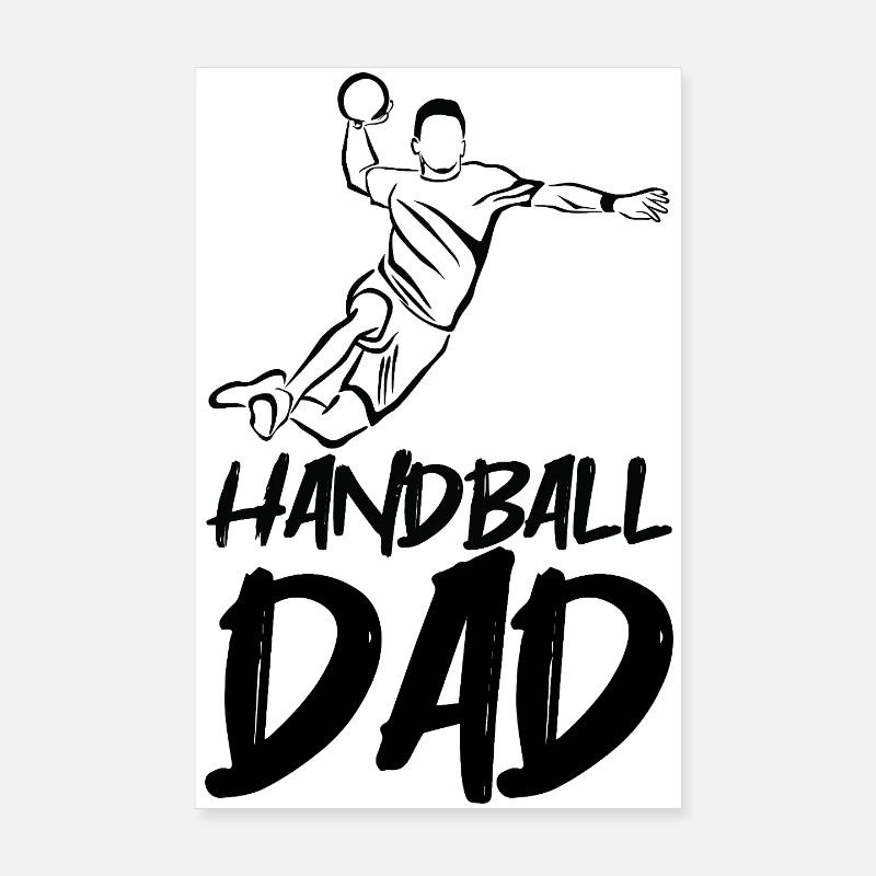 Père joueur de handball Poster 20 x 30 cm