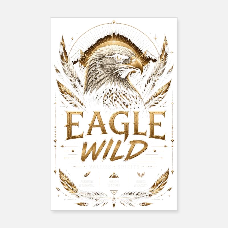 Aigle Doré Esprit et Valeurs Poster 20 x 30 cm