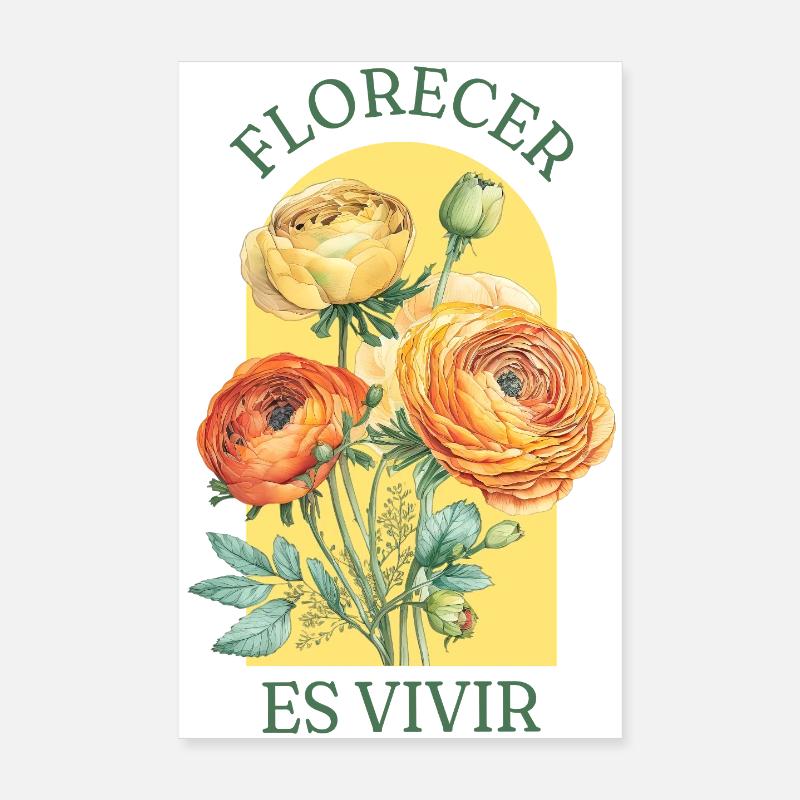 Florale Ranunkeln Poster 20x30 cm