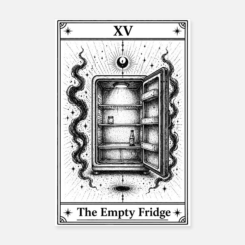 Empty fridge | Tarot Card Everyday Poster 8" x 12" (20x30 cm)