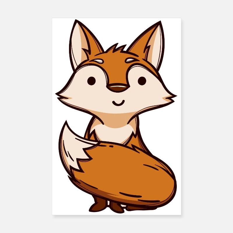 Animaux de renards Poster 20 x 30 cm