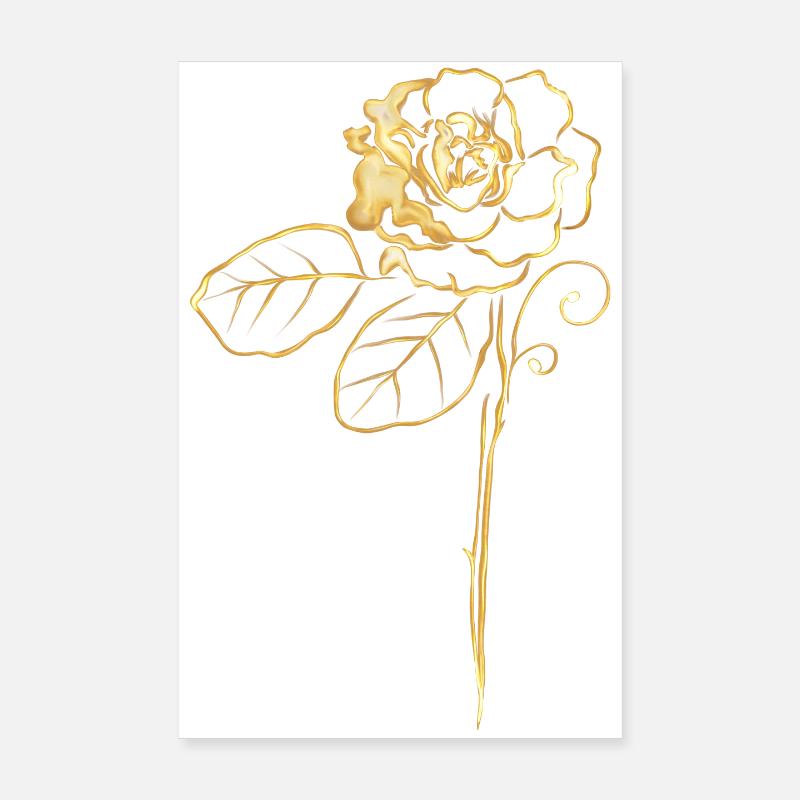 Rose en or Poster 20 x 30 cm
