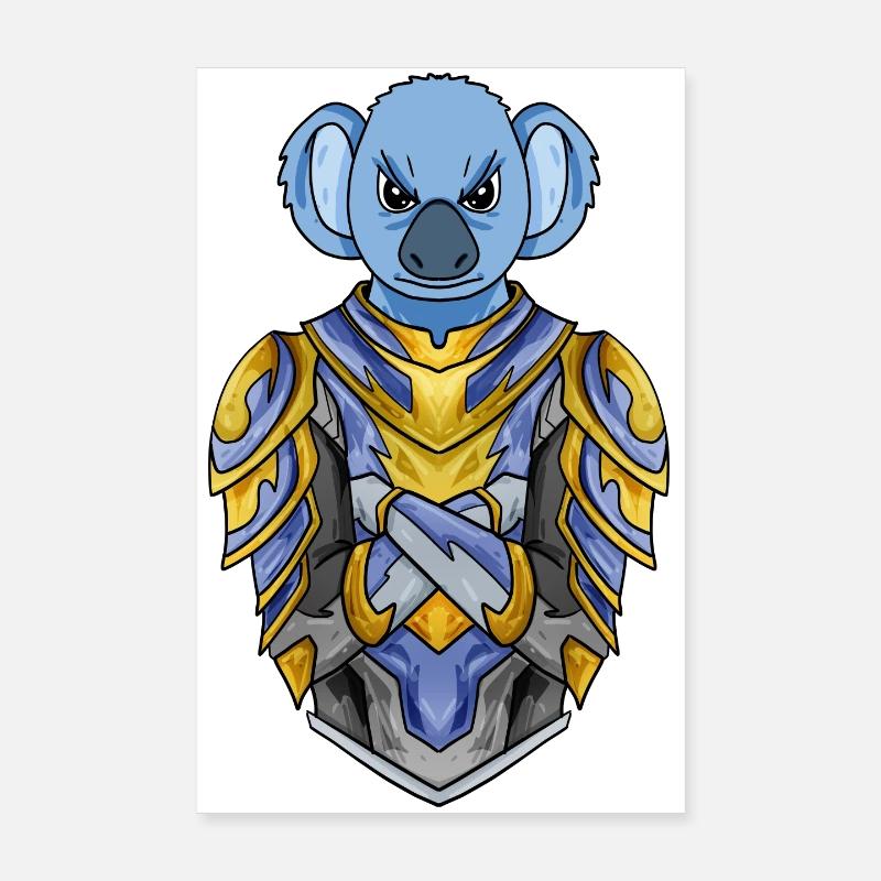 Knight Koala Crusader Poster 8" x 12" (20x30 cm)