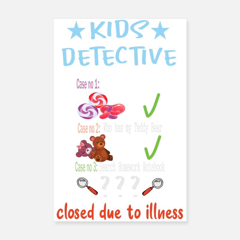Détective pour enfants Poster 20 x 30 cm