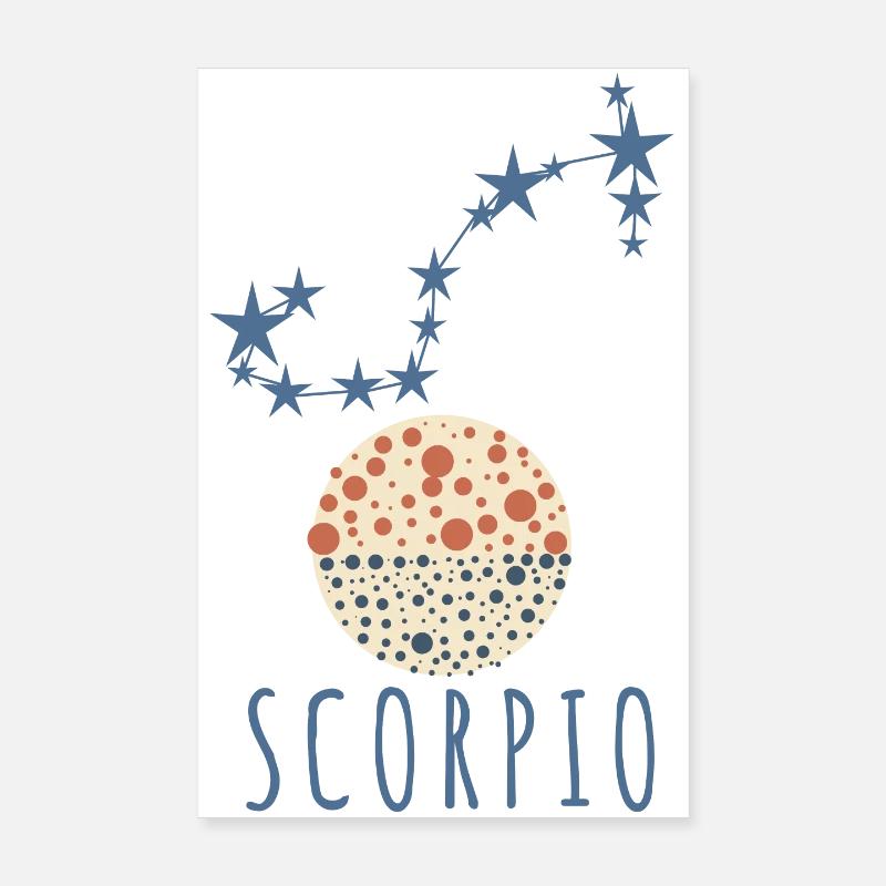 La constellation du Scorpion - Poster 20 x 30 cm - blanc