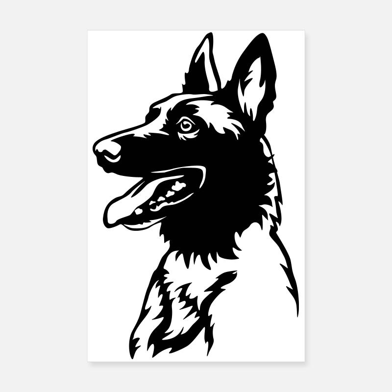 Malinois Kopf Poster 20x30 cm
