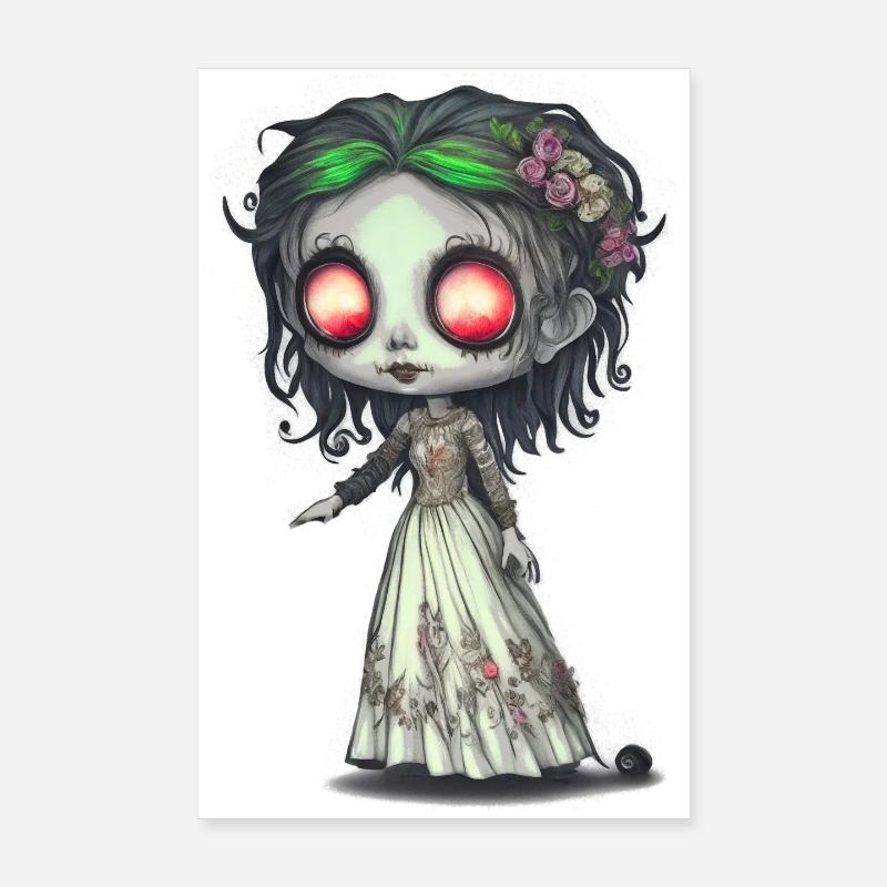 Zombie Bride Poster 8" x 12" (20x30 cm)