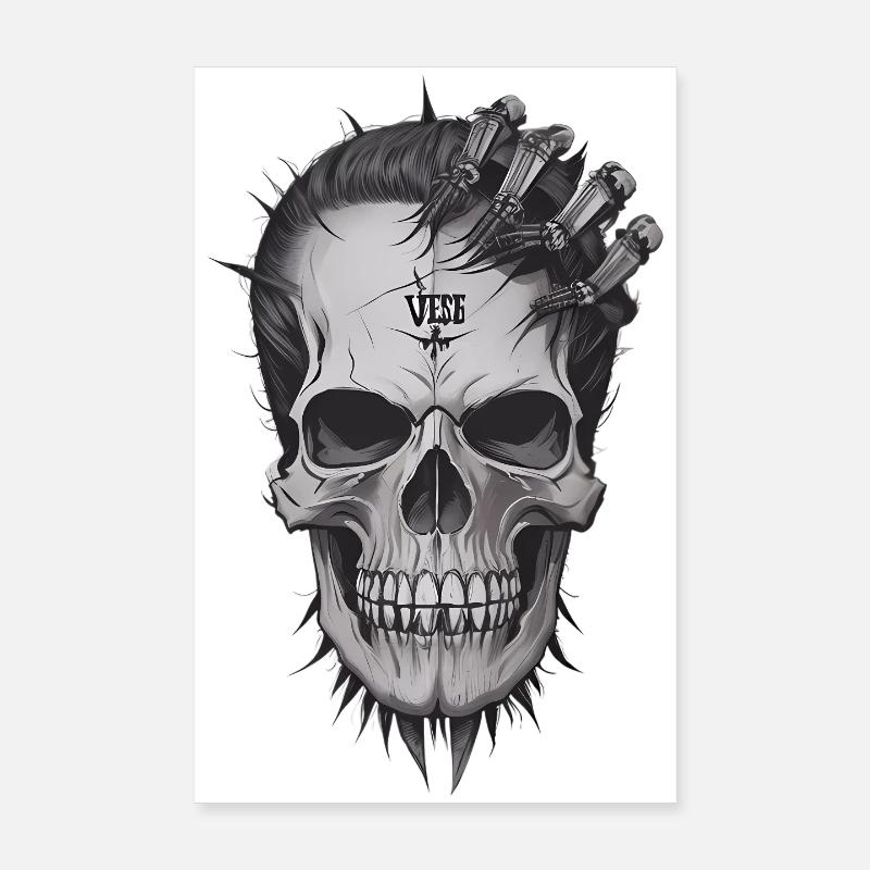 Cool Skull Poster 20x30 cm