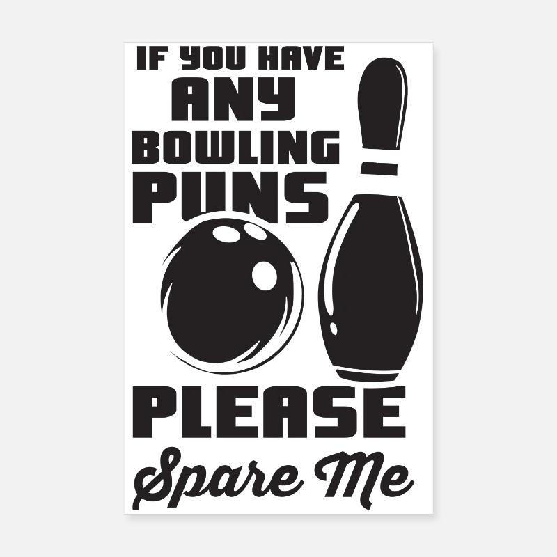 Jeu de mots de bowling Poster 20 x 30 cm