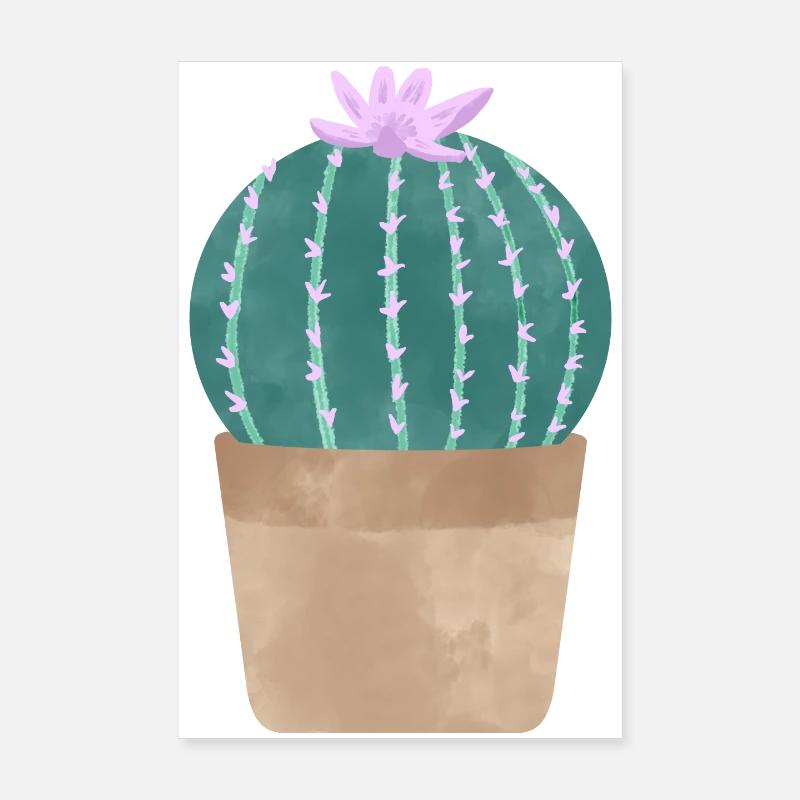 Kaktus im Blumentopf Poster 20x30 cm