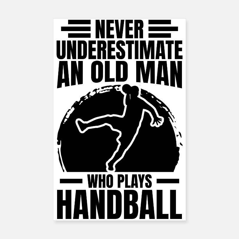 Handball Opa Poster 20x30 cm