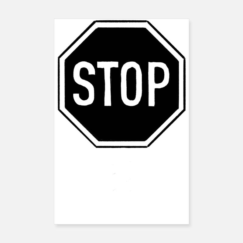 Panneau stop Poster 20 x 30 cm
