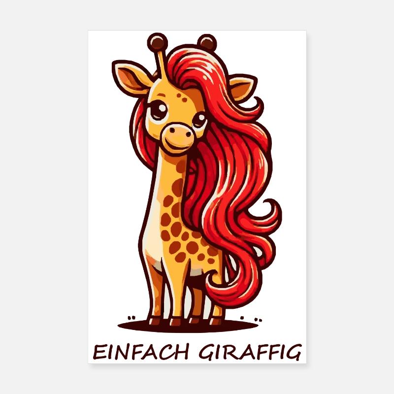 Einfach Giraffig Poster 20x30 cm
