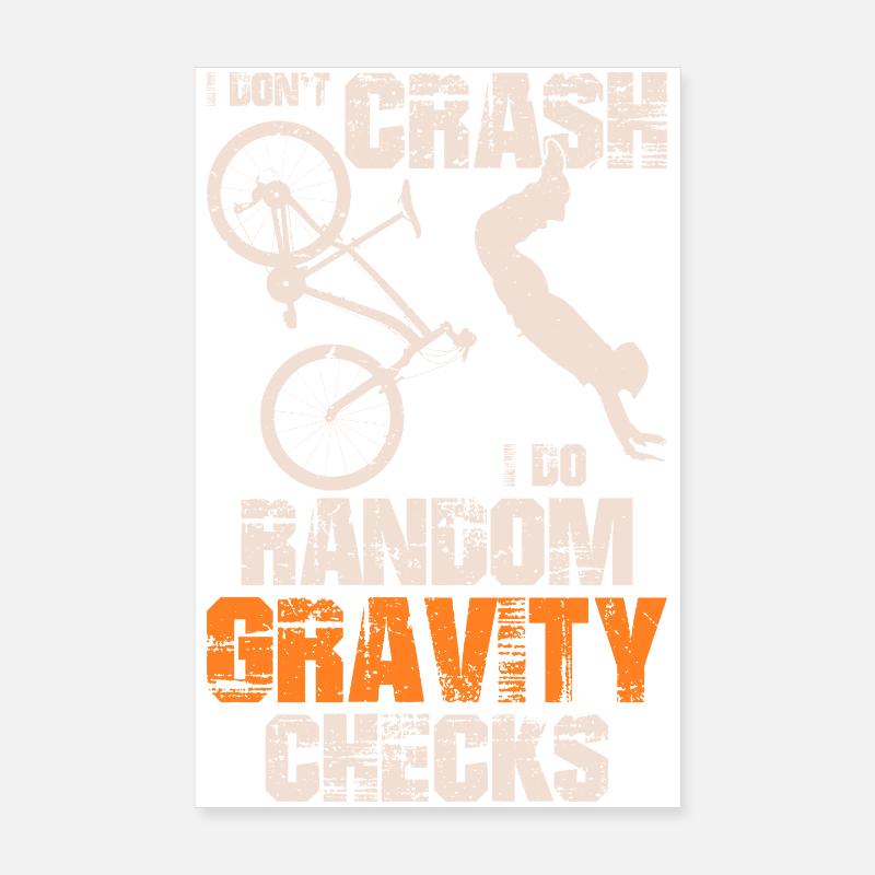 Random Gravity Checks BMX Tee Poster 8" x 12" (20x30 cm)