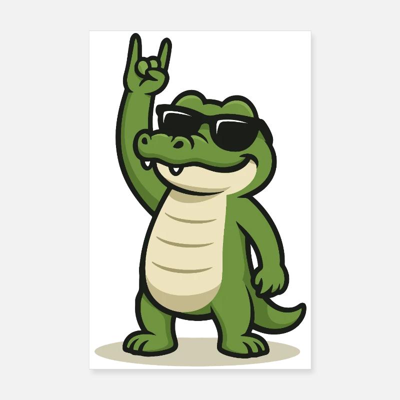 Croc à bascule Poster 20 x 30 cm