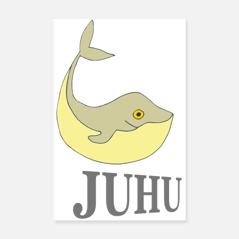 Baleine drôle Poster 20 x 30 cm