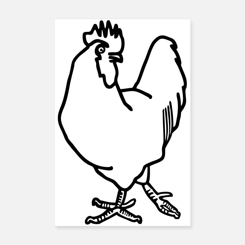 Coq Poster 20 x 30 cm